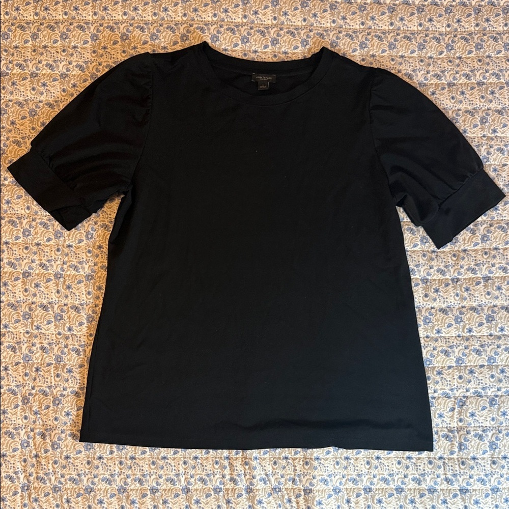 Ann Taylor Classic Black Short Sleeve Top